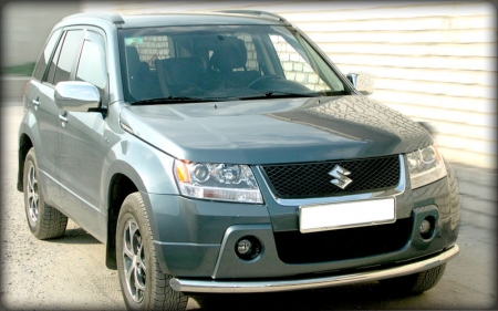 Suzuki Grand Vitara мод. 2005-2009г.в.-Дуга передняя по низу бампера d-60 радиусная